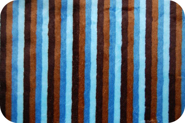 Striped Cuddle Print Mocha/Blue